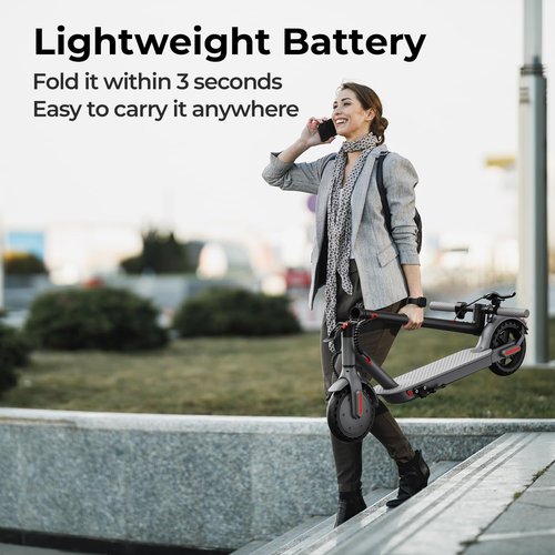 Electric Scooter - 500W Powerful Motor | 15 MPH Top Speed, 8.5” Solid Tires, Foldable Design