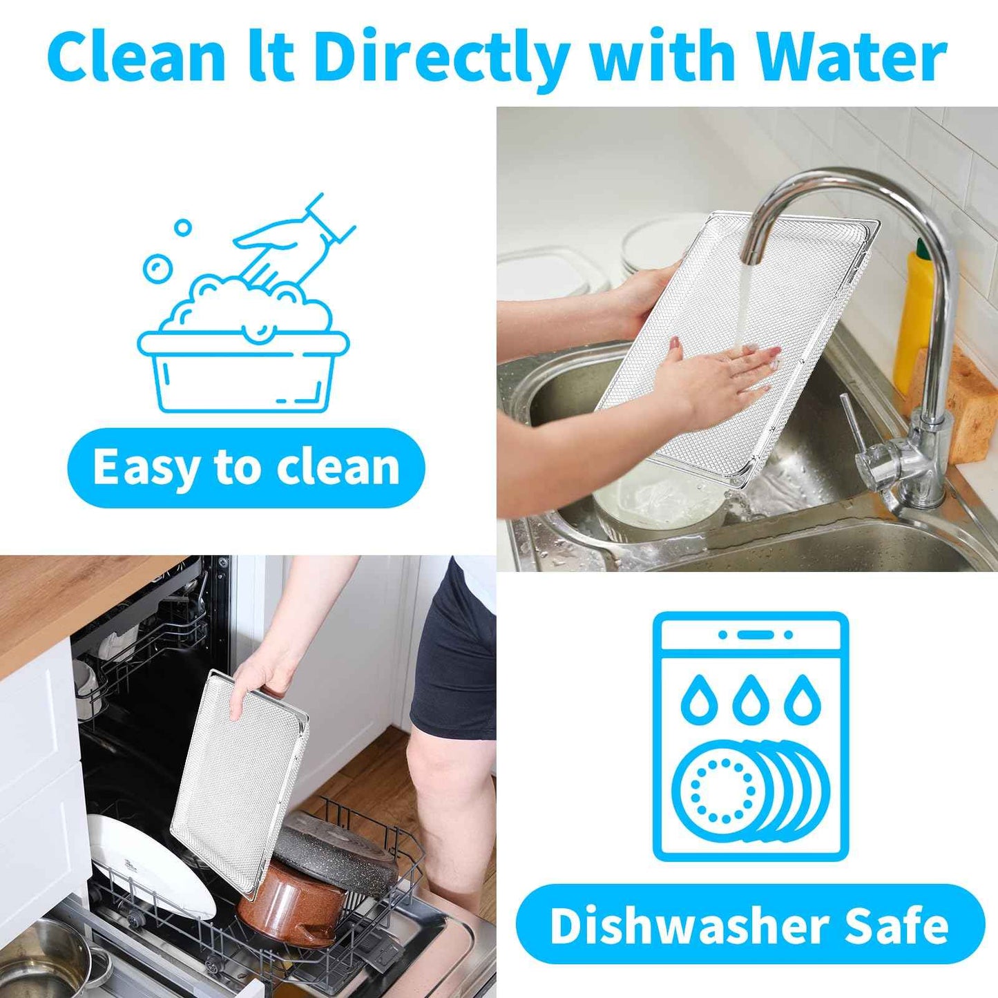 Air Fryer Oven Basket Replacement for Ninja SP151 8-in-1 Flip Air Fryer Oven, Mesh Basket，Air Fryer Accessories for Ninja Flip Foodi Air Fry Toaster