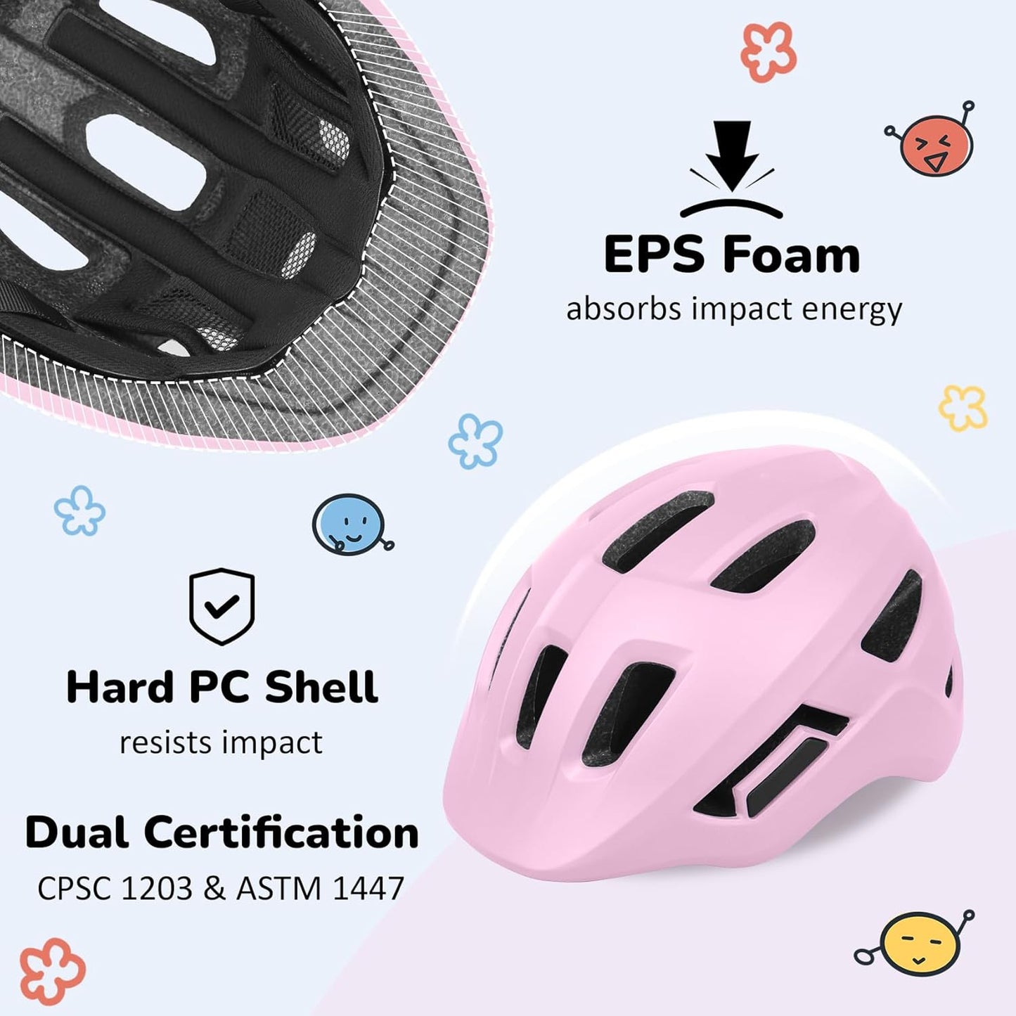 Skiennix Toddler Bike Helmet - Adjustable Multi-Sport Design for Ages 2-6 | Two Sizes Available