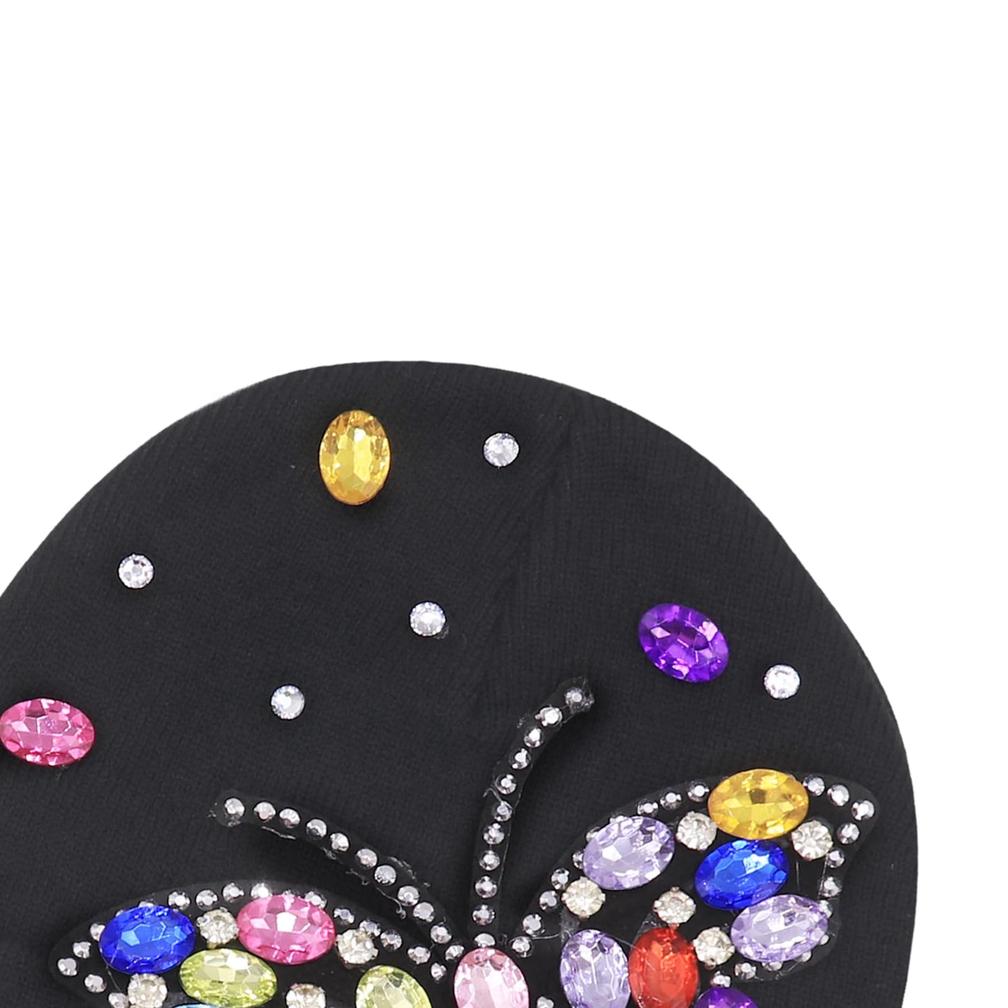Eilova Orityle Shiny Bling Rhinestone Beanie Cap for Women Y2K Skull Beanies Winter Knit Snow Soft Hat Stretchy Ski Hats