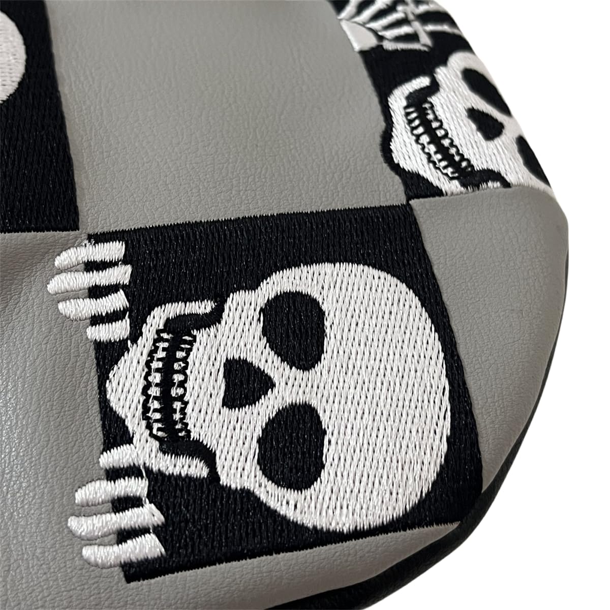 WTLJQQY Skull Golf Hybrid Headcover Golf Club Head Cover for Hybrids Rotatable #2 3 4 5 6 Ut Rescue Hybrid Cover, Gray