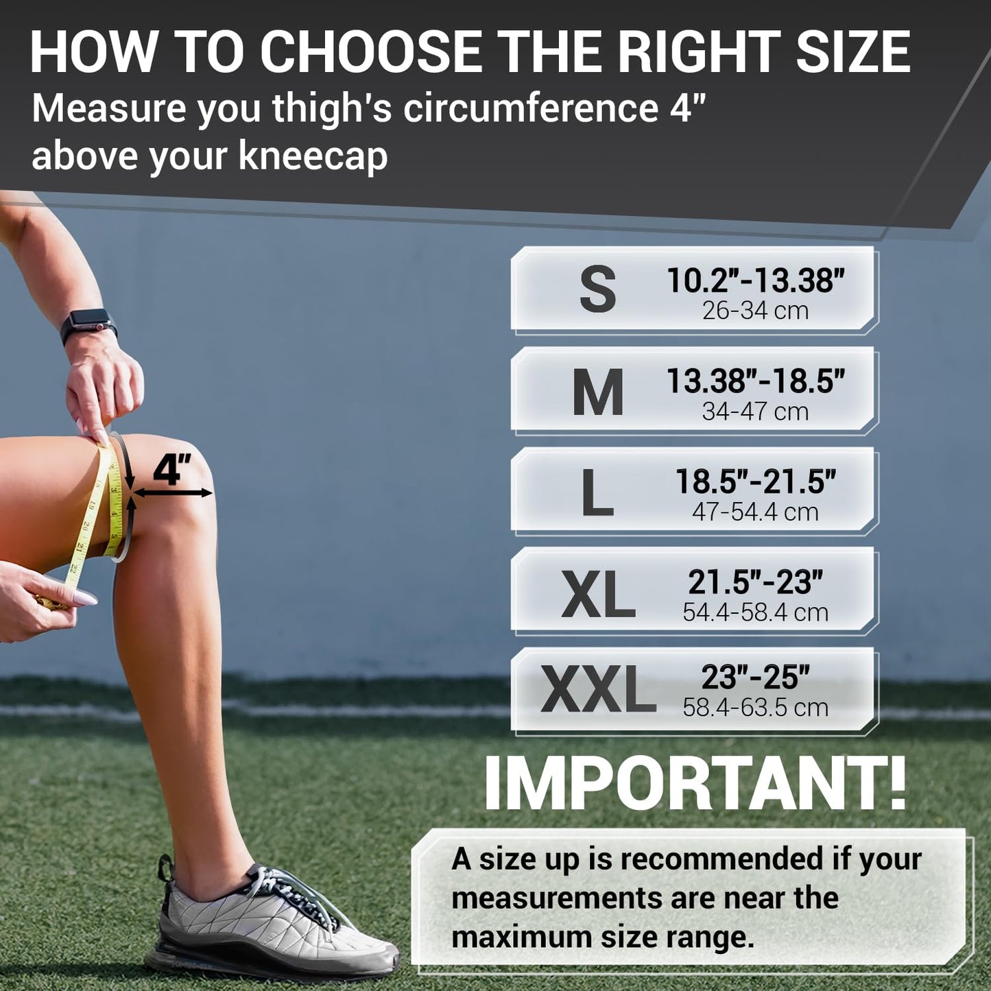 DR. BRACE ELITE Knee Brace with Side Stabilizers & Patella Gel Pads for Maximum Knee Pain Support and fast recovery for men and women-Please Check How To Size Video (Moon, XX-Large)