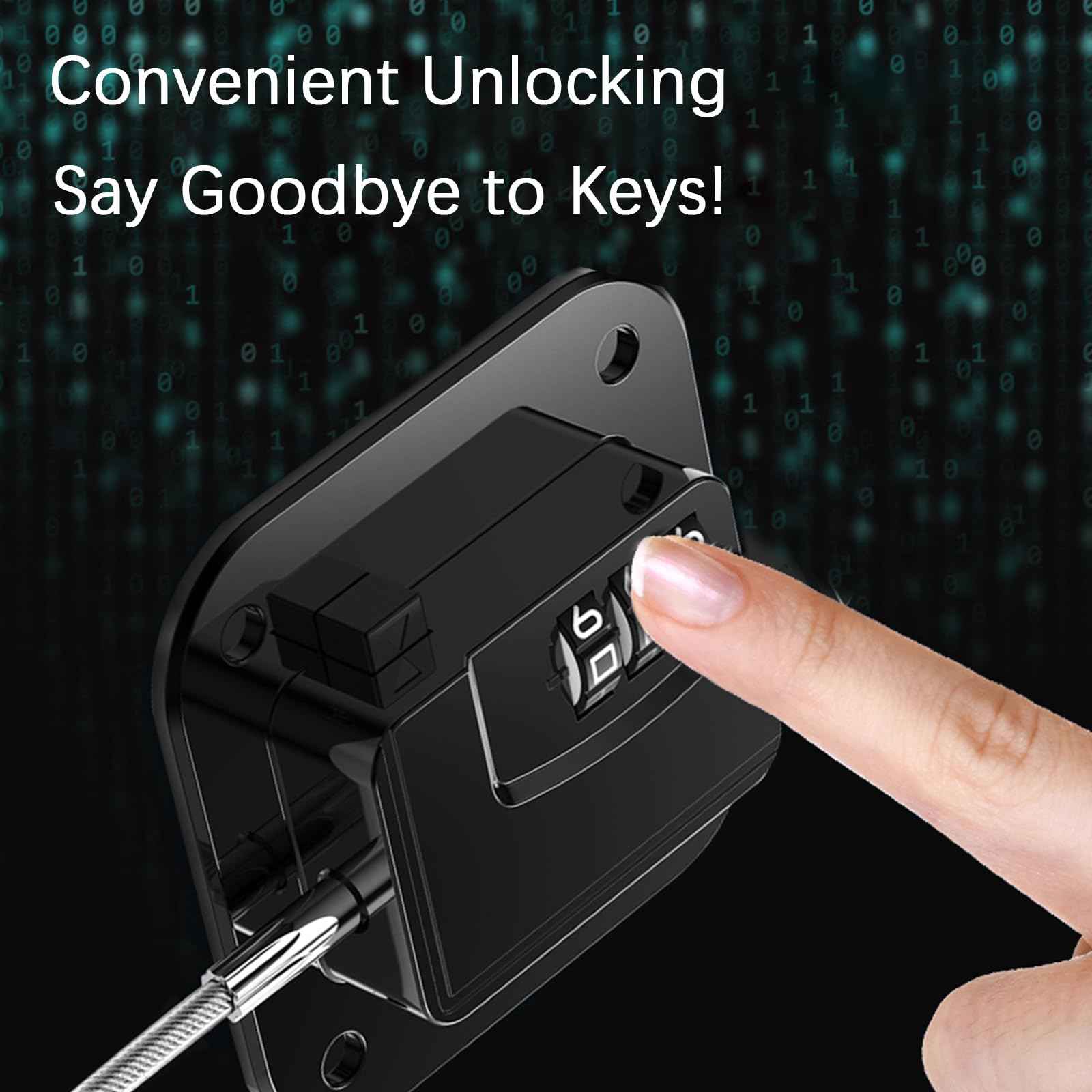 KIZZHISI Refrigerator Lock (2 Pack), Heavy Duty Combination Fridge Lock, for Fridge, Cabinets, Window, Drawers and Child Safety Cabinet Locks, Strong Non-Marking Adhesive No Drilling (Black)