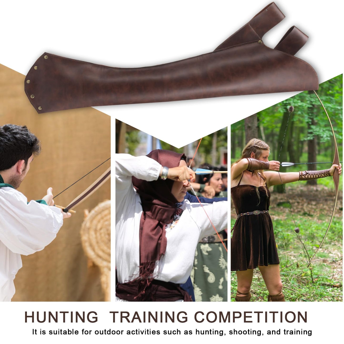 Eccliy Leather Hip Quiver for Arrows Archery Hunting Quiver Arrow Holder Handmade Archer Accessories for Shooting Targeting, Training