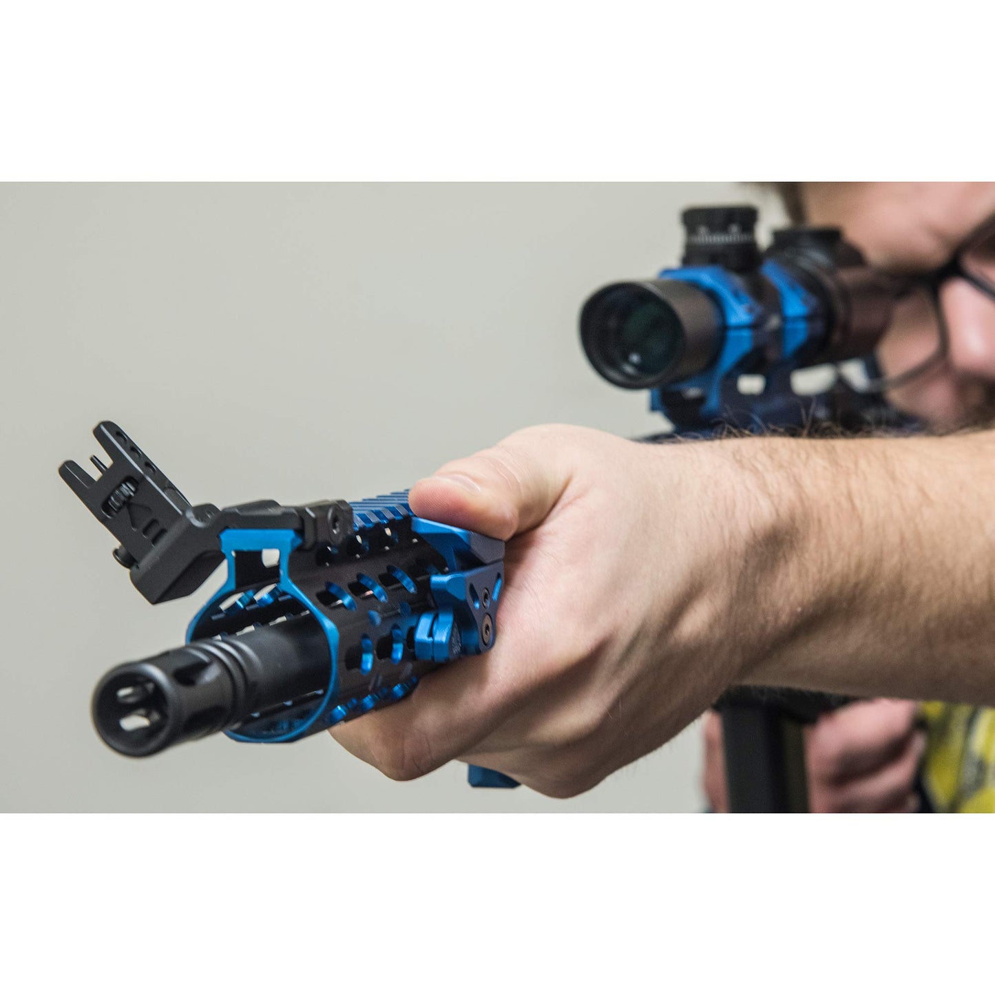 UTG Angled Index Mount, Keymod, Matte Blue