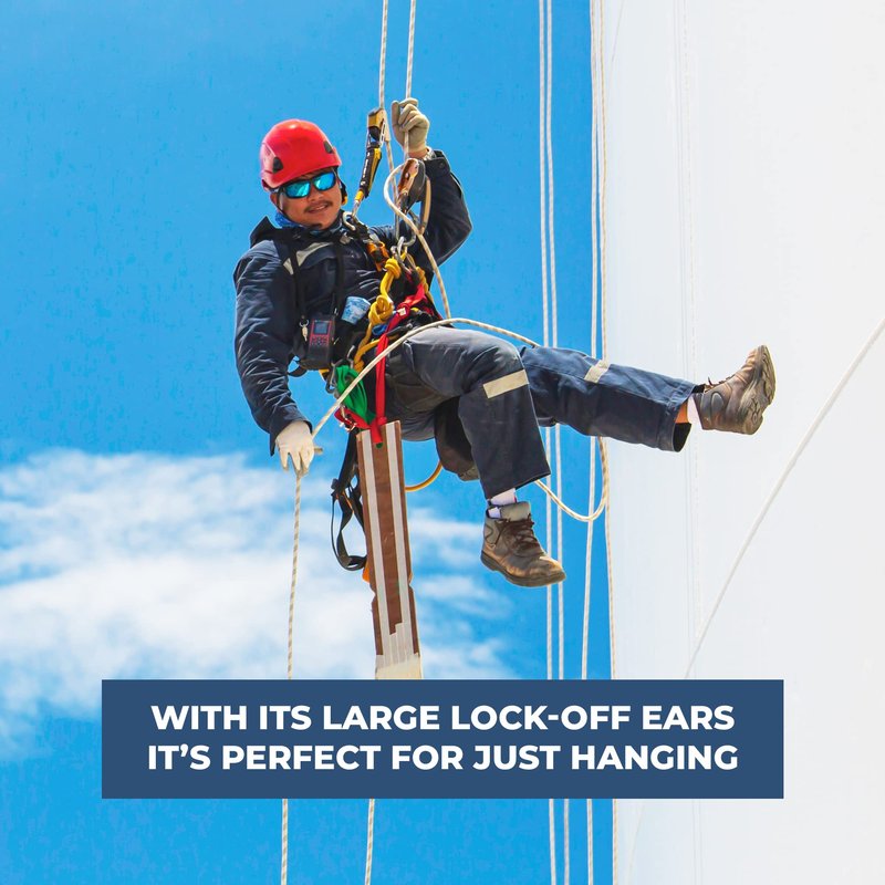 Rock-N-Rescue Steel Rescue 8 with Ears | High-Strength Steel for Controlled Descents | 40kN Breaking Strength | Ideal for Arborists, Outdoor Adventurers, Rescue Gear