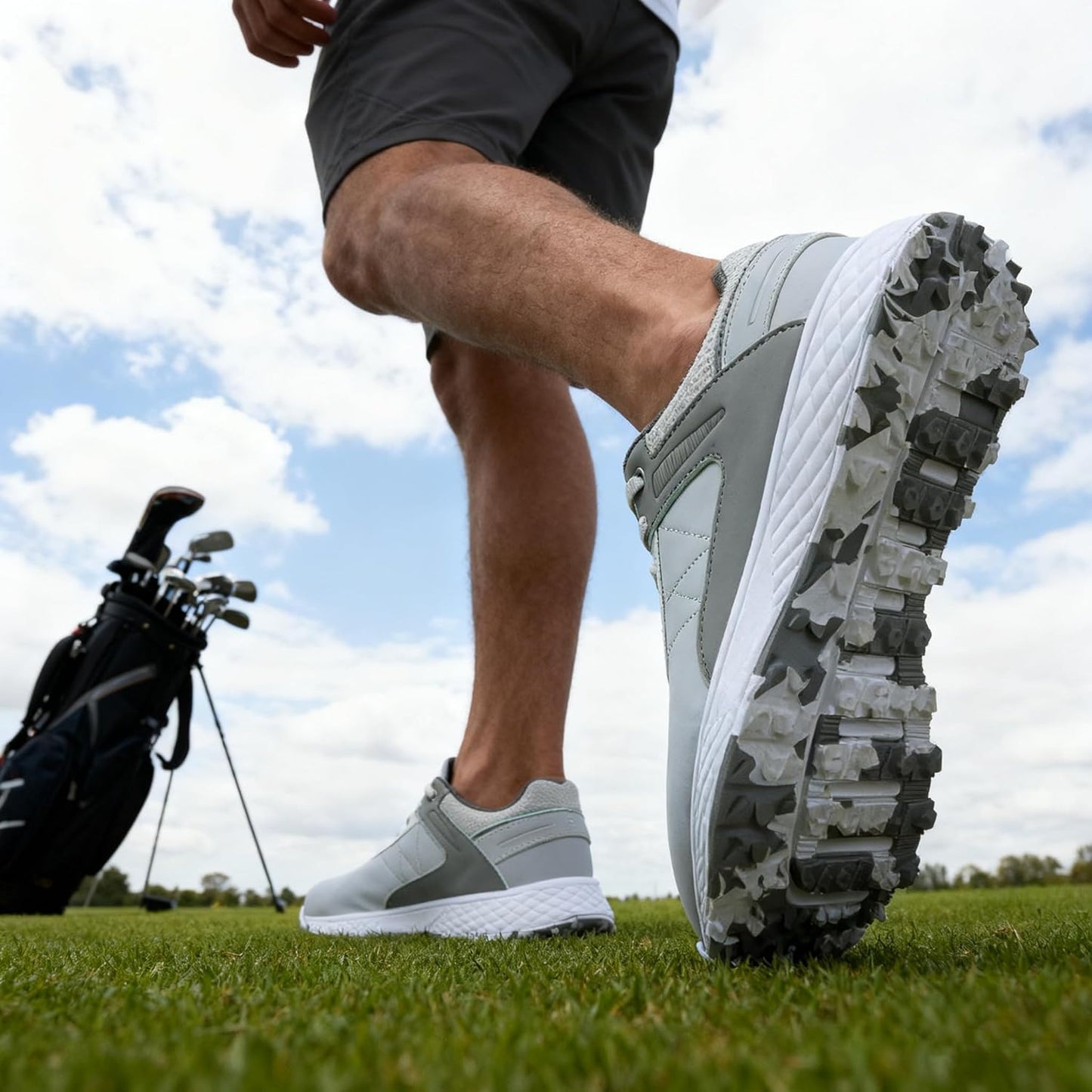 WOLFWAY Men's Waterproof Spikeless Golf Shoes - Comfortable Sport Sneakers for Training & Walking