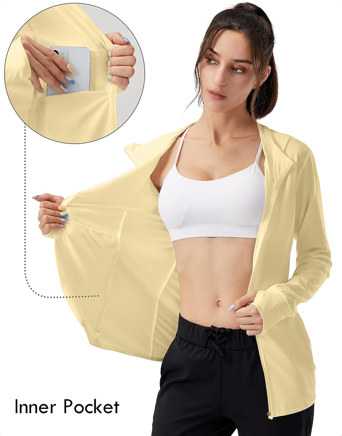 Soothfeel Women's Sun Protection Hoodie - Lightweight UPF 50+ Long Sleeve Jacket with Pocket | Ideal for Hiking