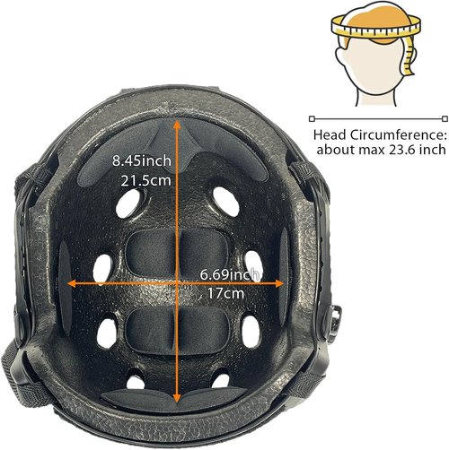 ATAIRSOFT Tactical Paintball Airsoft Fast Helmet - Lightweight & Durable Design