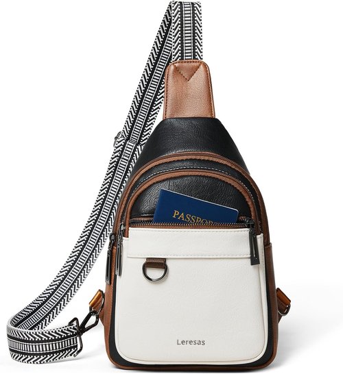 Leresas Sling Bag - 7L Vegan Leather Crossbody Backpack | Anti-Theft Travel Purse for Men & Women