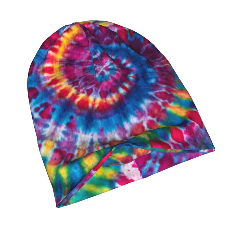 Athjunss Tie Dye Beanie Hat Chemo Headwear Slouchy Skull Sleep Cap for Women Men Winter Running