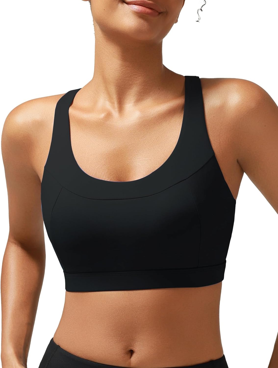 RUNNING GIRL Sports Bra - High Support Racerback with Molded Cups & Sewn-In Pads | Comfortable Fit