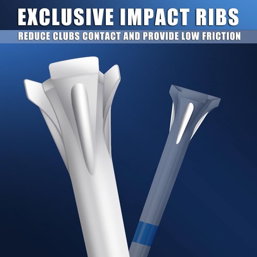 CHAHMPKEY Premium 3-Prong Golf Tees - 40% Reduced Ball Contact for Stability | 3-1/4" | 100 Pack