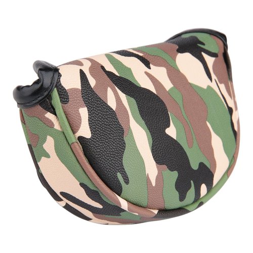 Green Camouflage Golf Club Mid Mallet Head Cover Small Mallet Cover for Center Shaft Putter