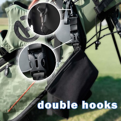 HIOBptee Portable Golf Club & Ball Cleaning Kit - Golf Cleaning Pouch with Towel, Lightweight Hanging Golf Accessory for Bag