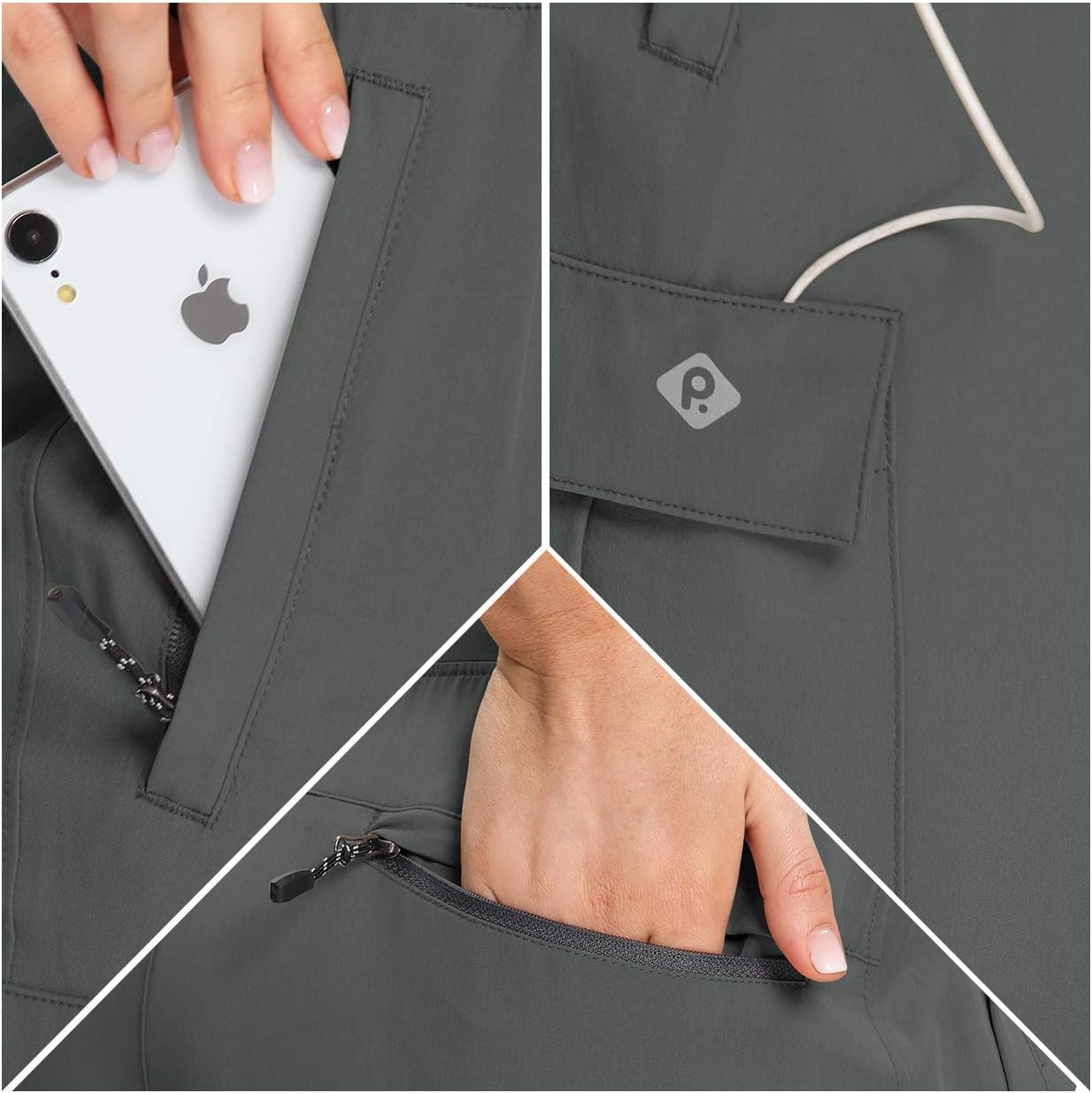 RlaGed Women's Hiking Pants - Lightweight Quick-Dry Joggers with Zipper Pockets | High Waist, UPF 50+