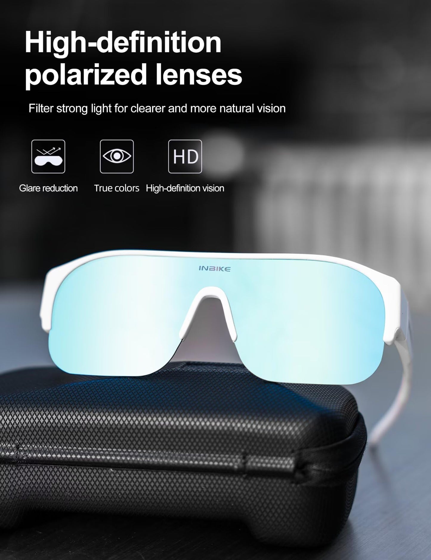 INBIKE Polarized Fit Over Glasses Sunglasses UV400 Protection for Men Women Cycling Driving