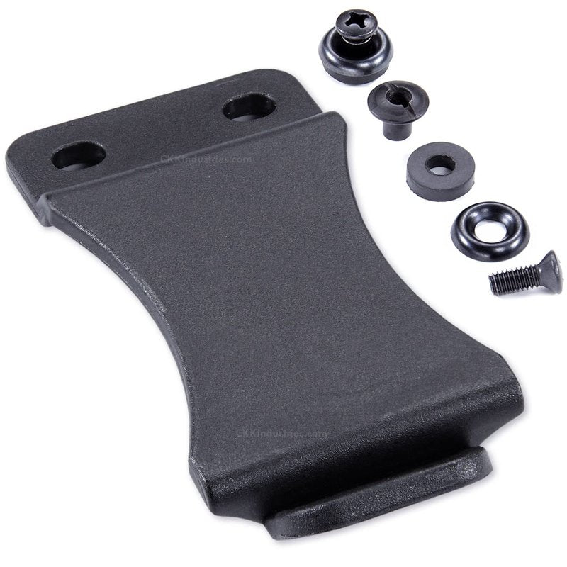 KYDEX Belt Clip for Holsters & Sheaths – (Fits 1.75in Belts) - (Inside-The-Waistband/IWB) - (USA Made) - (w/Mounting Hardware) - (2 Pack) - Adjustable Cant Carry Clips