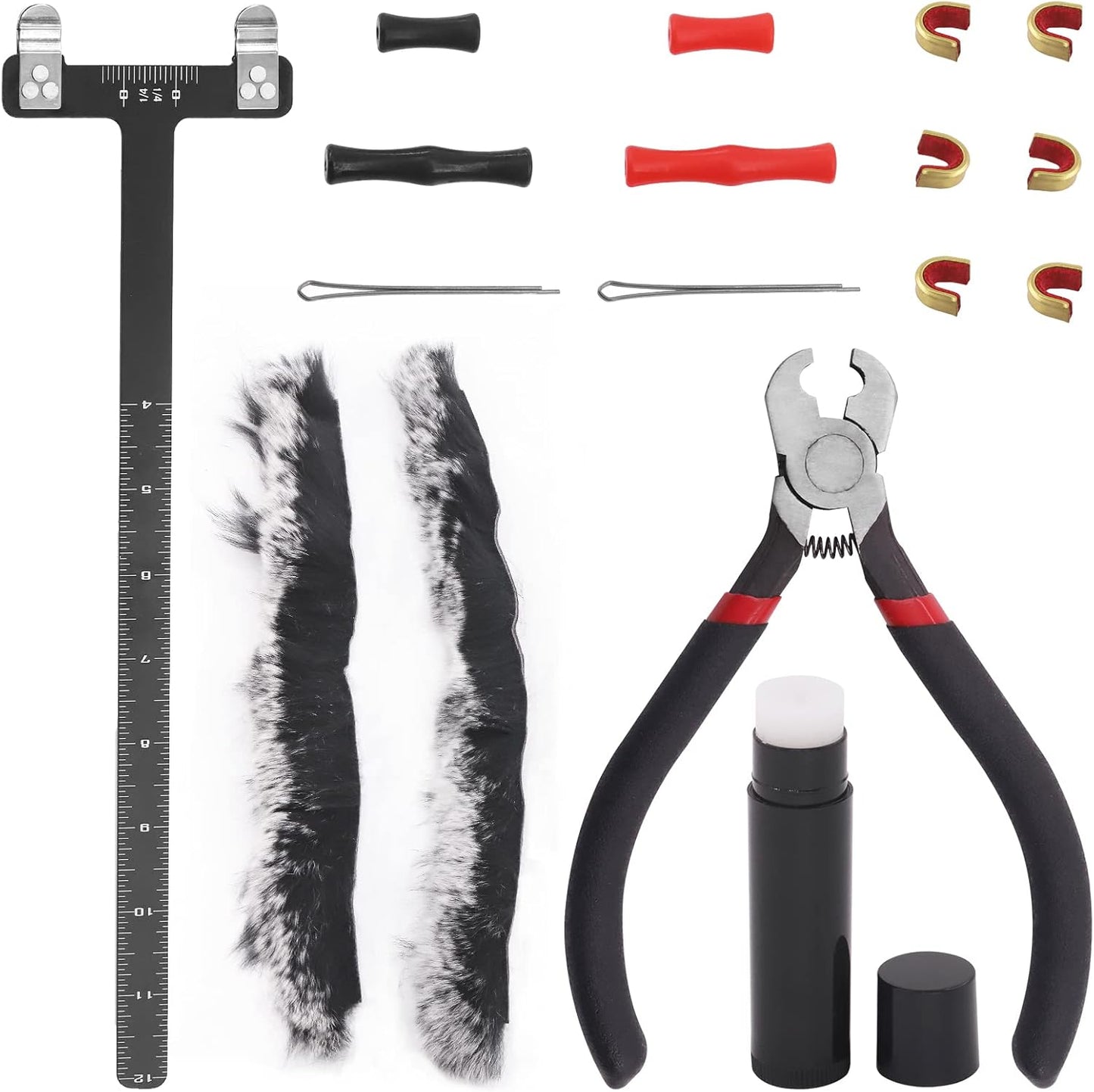 Swpeet 17-Piece Archery Bow String Tools Kit - Nocking Buckle, Wax, Ruler & More