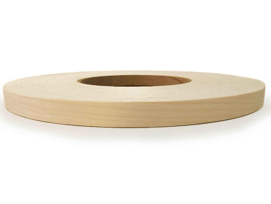 Edge Supply Brand Birch Pre-Finished 7/8" x 250' Roll Preglued, Veneer Edge Banding, Flexible Wood Tape, Easy Application Iron On with Hot Melt Adhesive. Clear UV Laquer Finish Wood Edging.