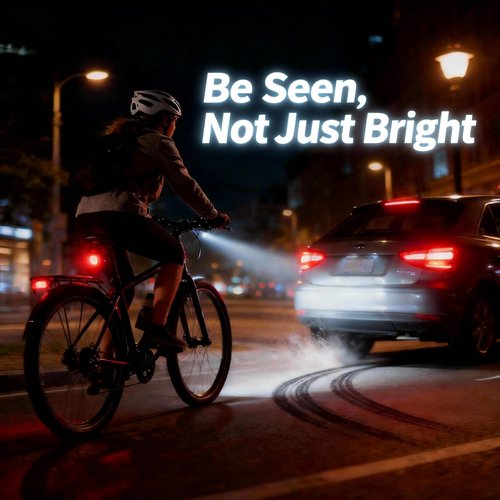 Bike Light Set for Night Riding – Be Seen from Far Away, High Visibility Bicycle Front and Back Taillight Reflectors for Urban Commuters, Day & Night Safety Cycling Light