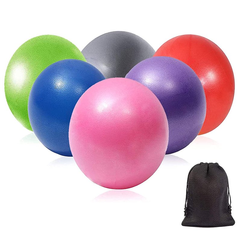XIECCX Mini Yoga Balls 9 Inch Exercise Pilates Therapy Balance Barre Equipment for Home Stability Squishy Training PhysicalCore Training(6 PCS)