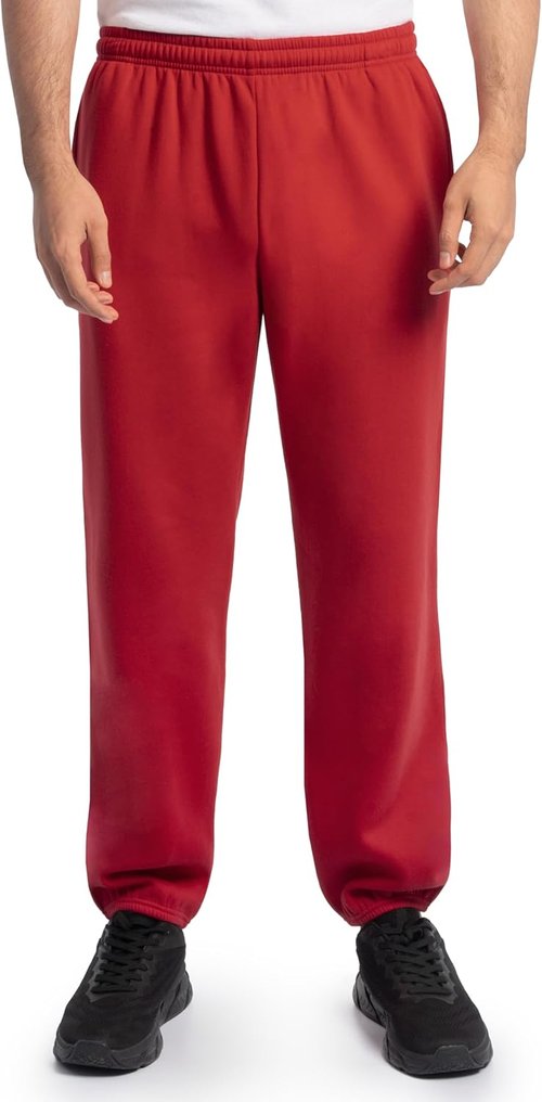 Fruit of the Loom Eversoft Fleece Sweatpants - Elastic Bottom, Pockets, Moisture-Wicking, Relaxed Fit