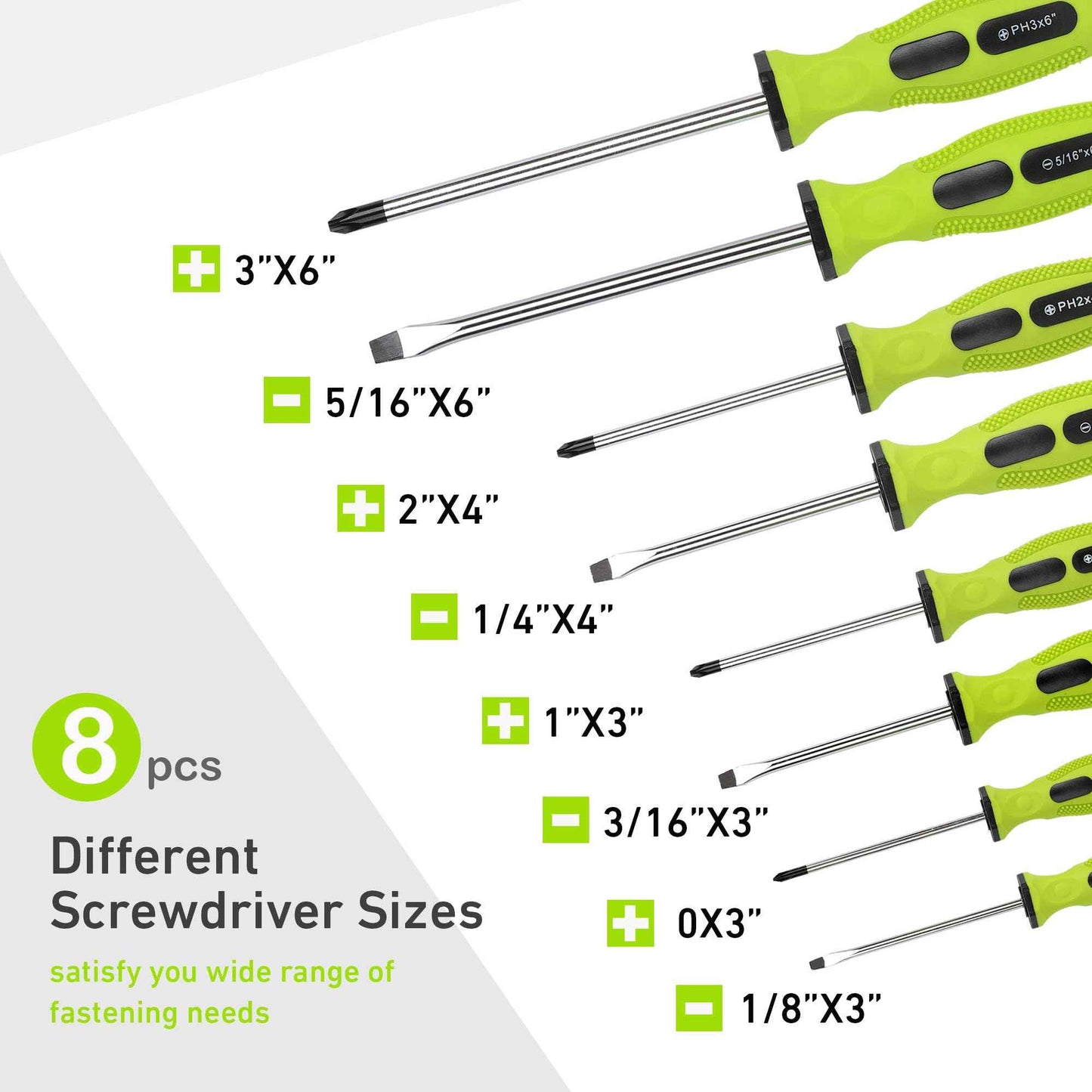 FASTPRO 12-Piece Magnetic Screwdrivers Set with Slotted Phillips Screwdrivers and Precision Screwdrivers, Repair Tool Kit with Storage Bag, Green