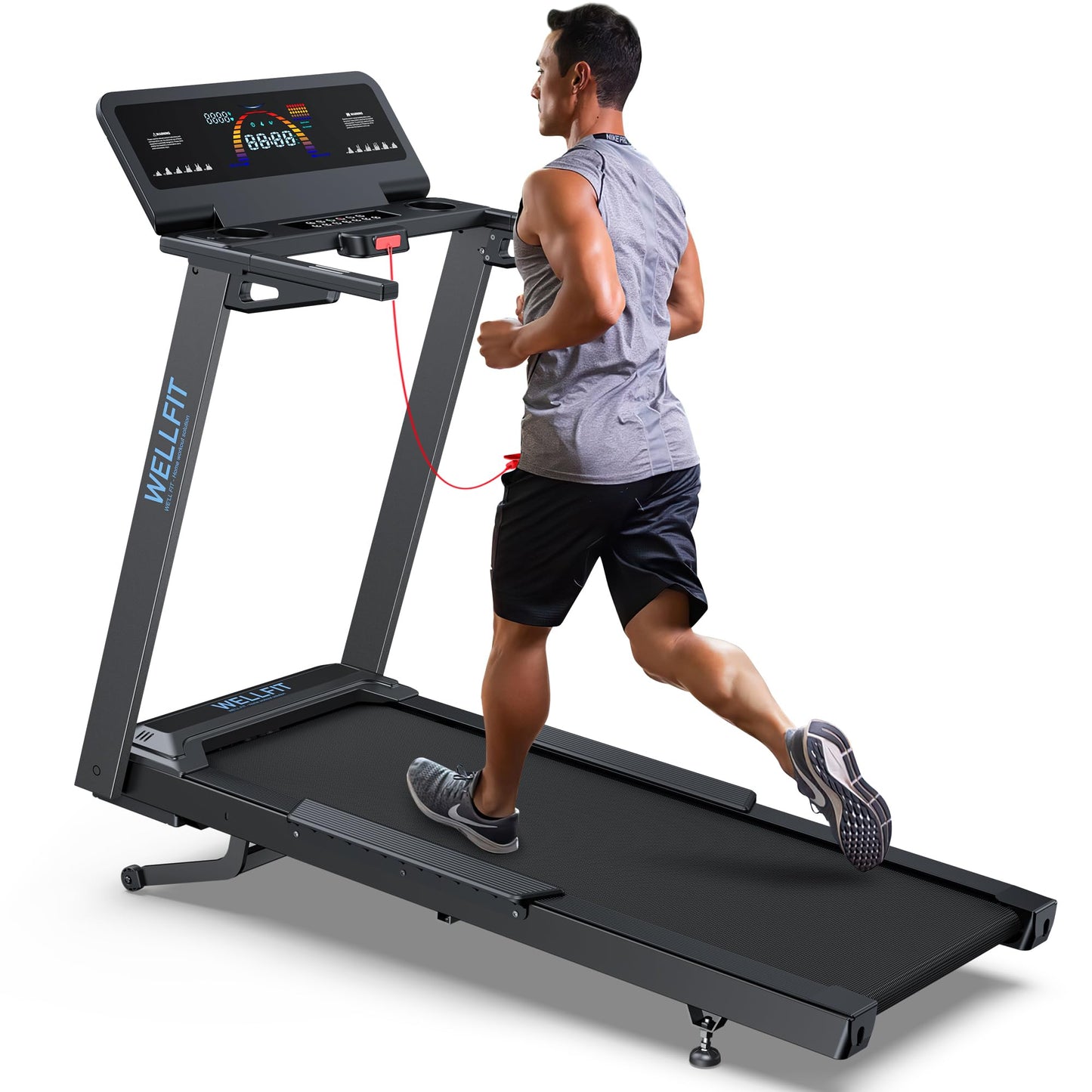 WELLFIT Auto Incline Treadmill, 15% Incline Heavy Duty Treadmill for Home