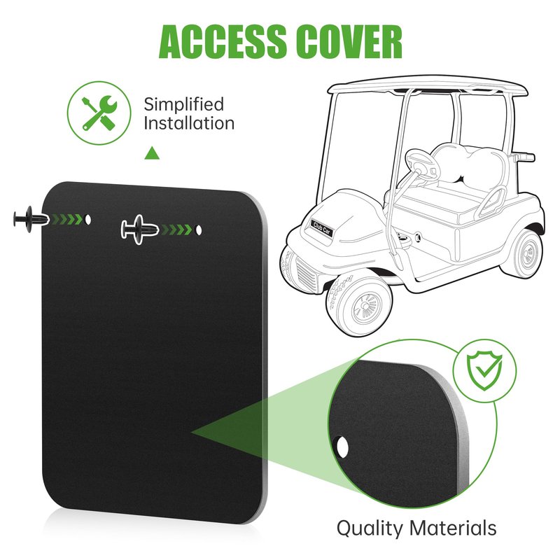 10L0L Golf Cart Access Cover for Club Car Precedent Rear Hood, Replacement Part 102501402, 285-299, STE~285-299, Access Panel