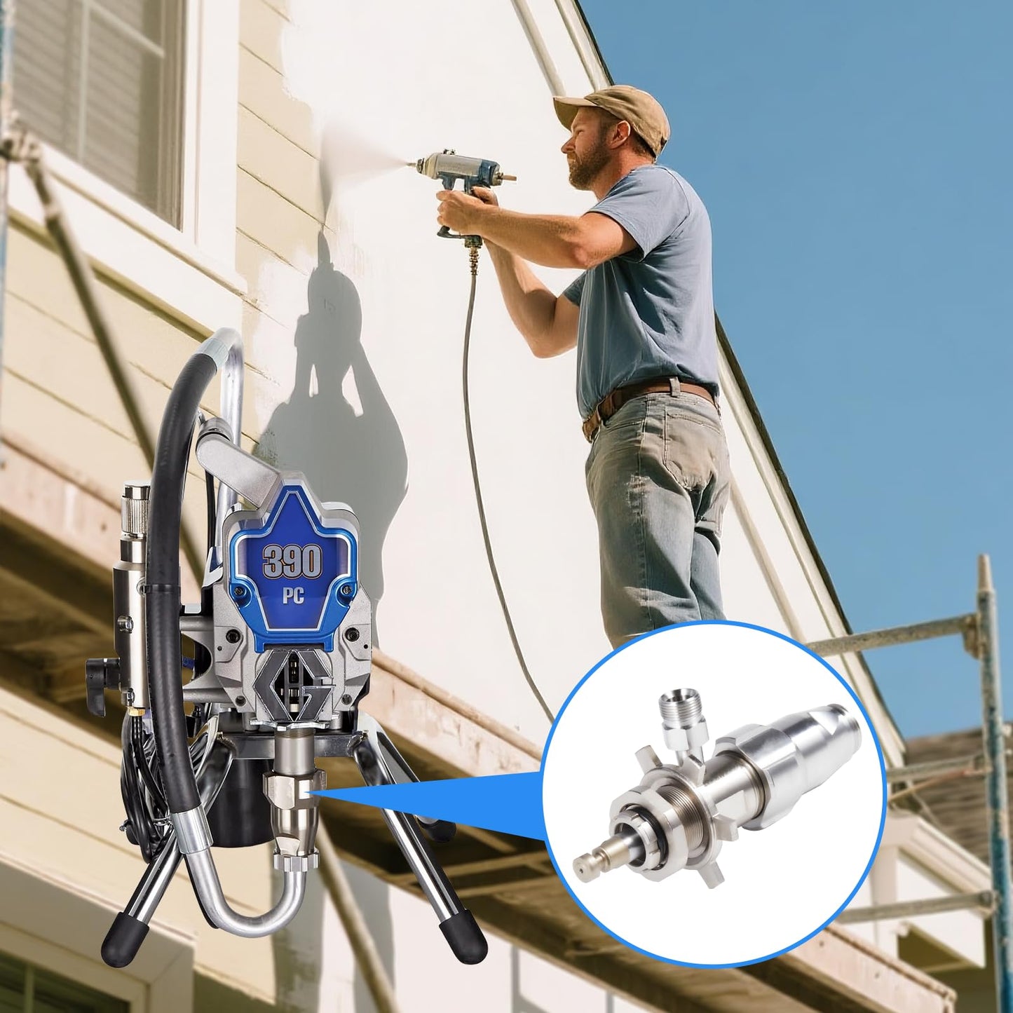 17C487/17C721 Airless Paint Sprayer Pc Pump Parts,Compatible with Graco 17C487, 17C721, 210ES, 210PC, 230PC, 390PC, 395PC, 490PC, 495PC, 595PC Pro Sprayers Airless Spray Pump