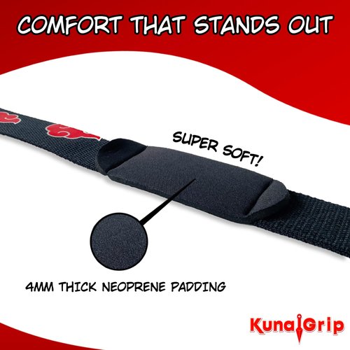 Anime Lifting Straps - Padded Wrist Straps for Weightlifting, Bodybuilding, Gym Workouts, Powerlifting, Deadlifts & Fitness (Soft Cotton 23.5 inch, 1 Pair) (Clouds)