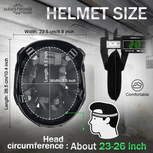 Airsoft Helmet and Mask Tactical Paintball Black PJ Type Fast Helmet with Detachable Adjustable Goggles Airsoft Full Face Masks Protection Military Tactical Gear