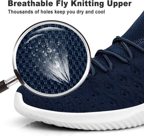 Feethit Men's Slip-On Walking Shoes - Lightweight & Breathable Non-Slip Sneakers for Comfort