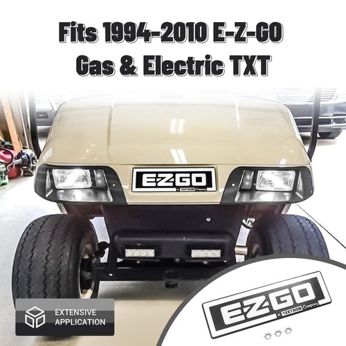DRIVE UP Name Plate for EZGO TXT Emblem Silver for 1994-2010 Gas or Electric Golf Cart-9.44" X 2.72"