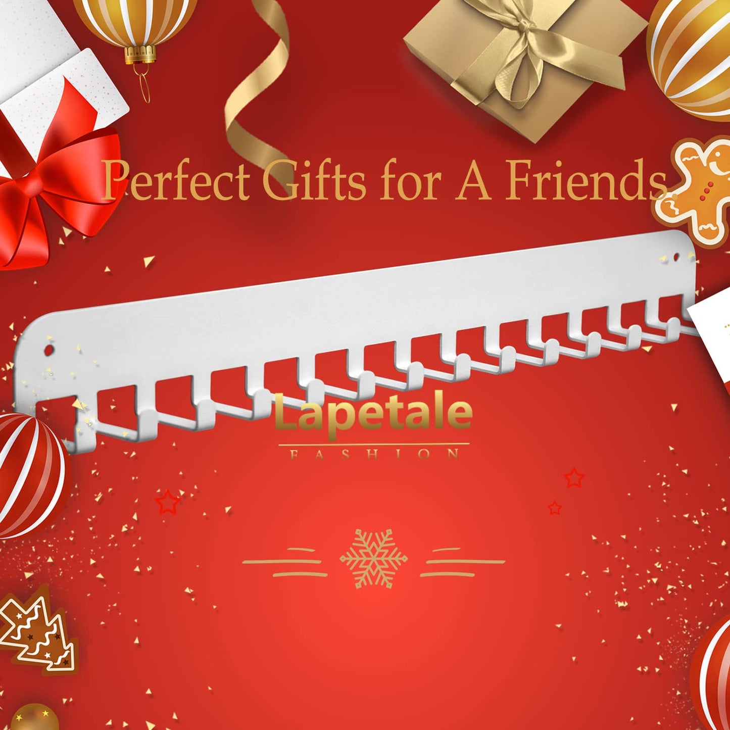Lapetale Fashion White Medal Hanger Holder Display Wall Rack Frame-Running Medal Hanger Display Awards Ribbon Cheer,Marathon,Gymnastics,Soccer,Softball