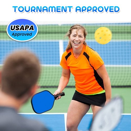 Geekman Premium 40 Holes Pickleball Balls for Outdoor Sport, USAPA Standard, True Flight, Highly Durable, 12 Pack