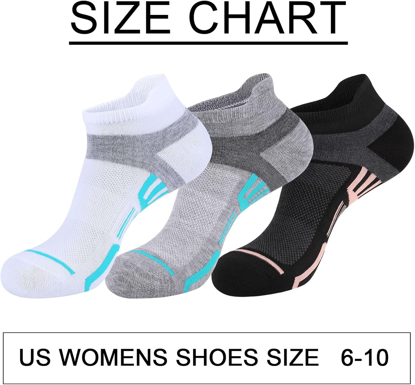Shnn Women's Ankle Socks - Lightweight & Breathable Low Cut Design | 10/15 Pairs with Heel Tab