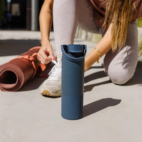 BrüMate Rise 35oz Insulated Water Bottle - 100% Leakproof Silicone Straw | BPA-Free Kiwi Color