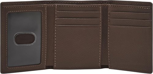 Fossil Men's Leather Trifold Wallet - Stylish Design with Multiple Card Slots | Durable and Elegant