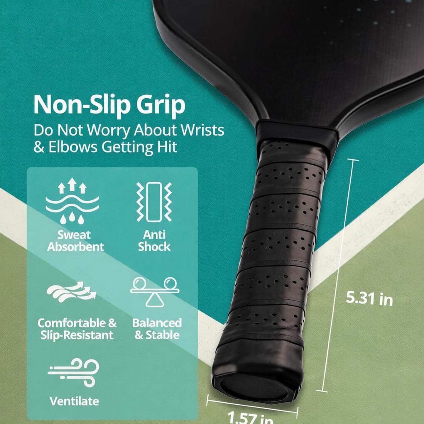 Pickleball Paddles, T700 Raw Carbon Fiber Pickleball Paddles with 16mm Power Polypropylene Honeycomb Core, Increased Power for Ultimate Spin Control & Consistency, USAPA Standard (Black)