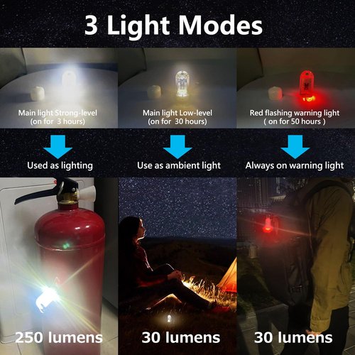 DOKeep USB Mini LED Lantern, 2 Pack Waterproof EDC Keychain LED Flashlight for Camping, Type-C Rechargeable Battery Small Stick Lamp Puck Dog Collar Torch Light (Warm White+Red)