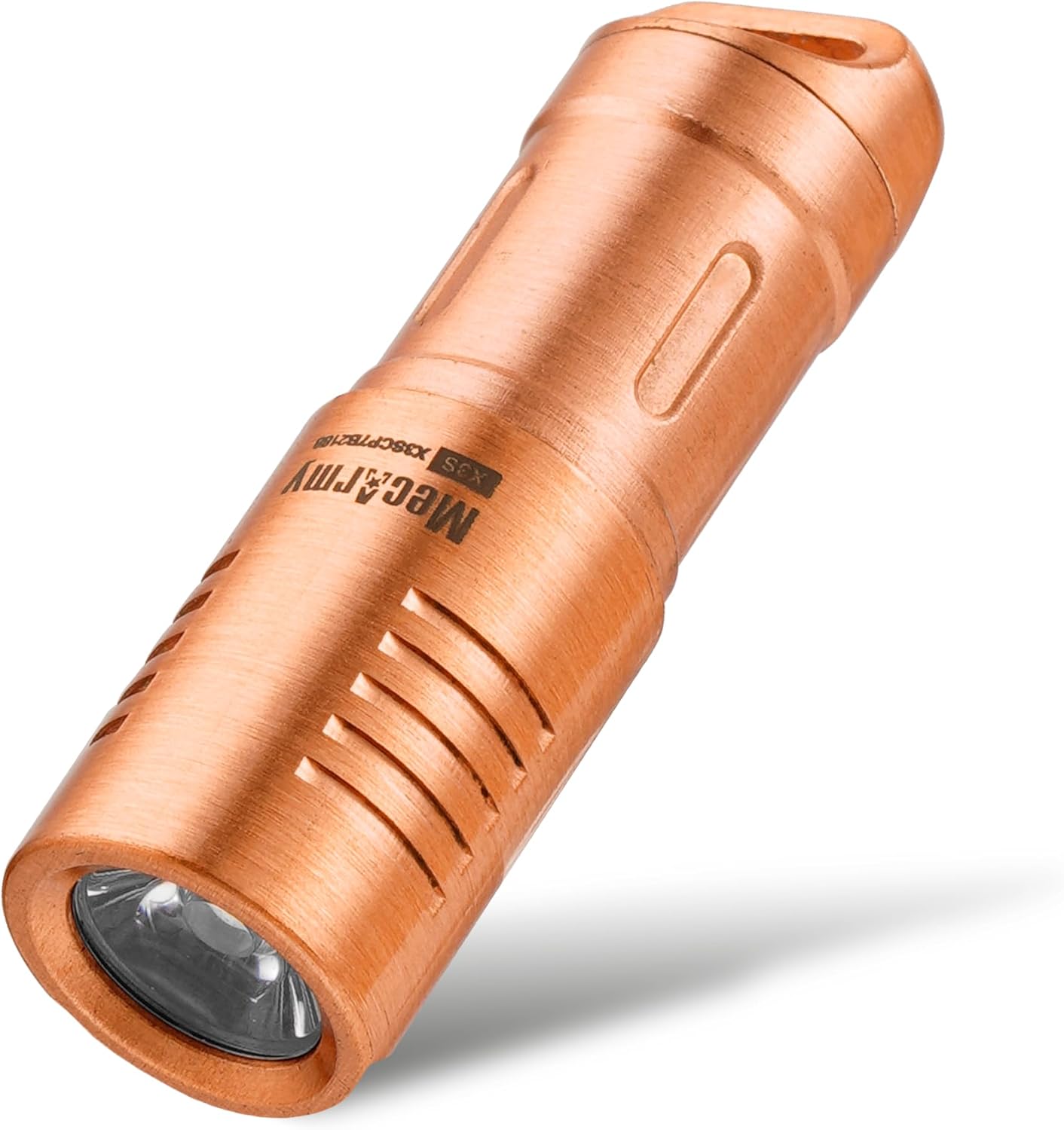 MecArmy X3S Mini EDC Flashlight - Portable Rechargeable Keychain Torch | 130 Lumens Waterproof (Copper)