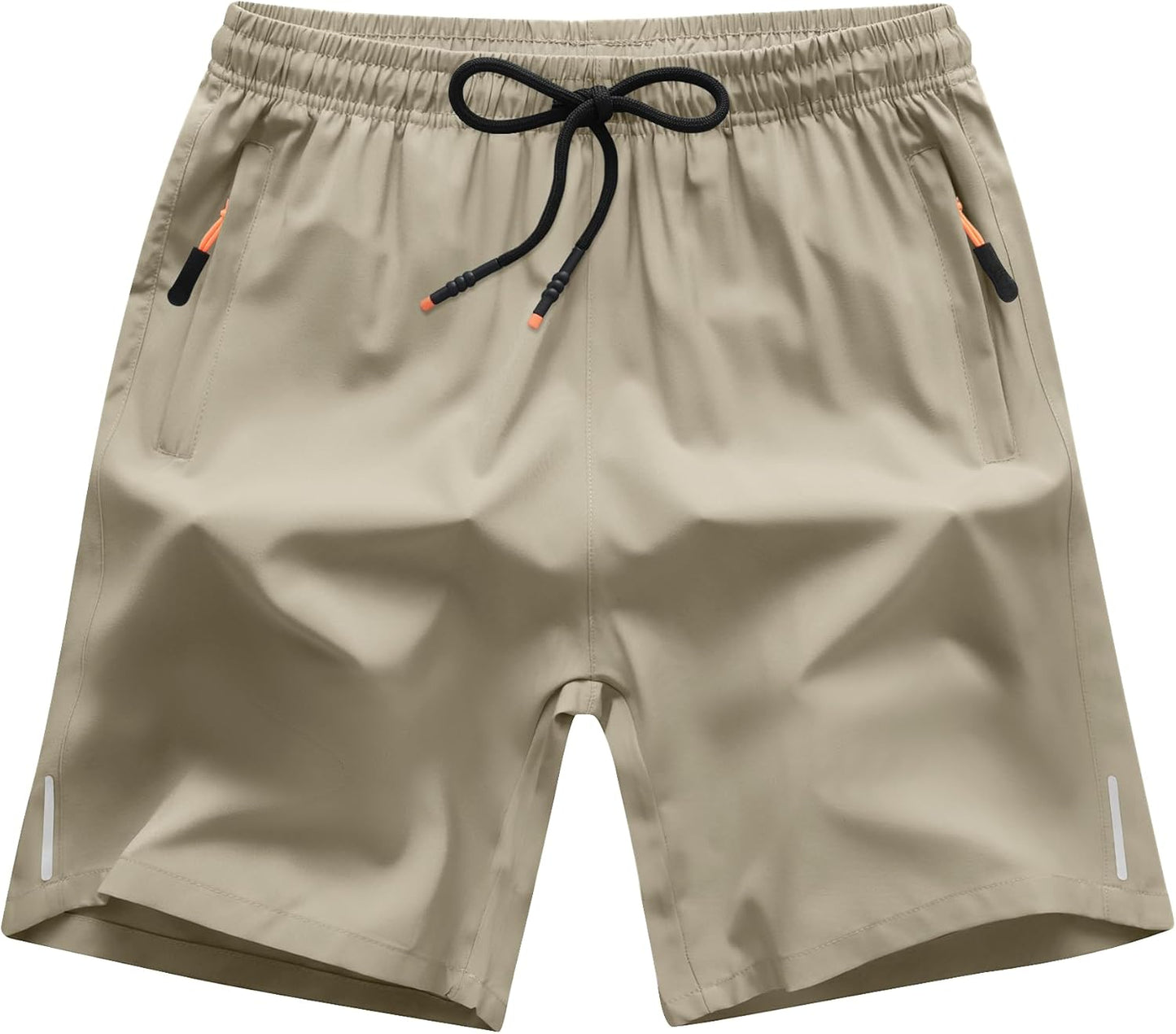 Skiennix Boys Athletic Running Shorts - Quick Dry Fabric with Zipper Pockets
