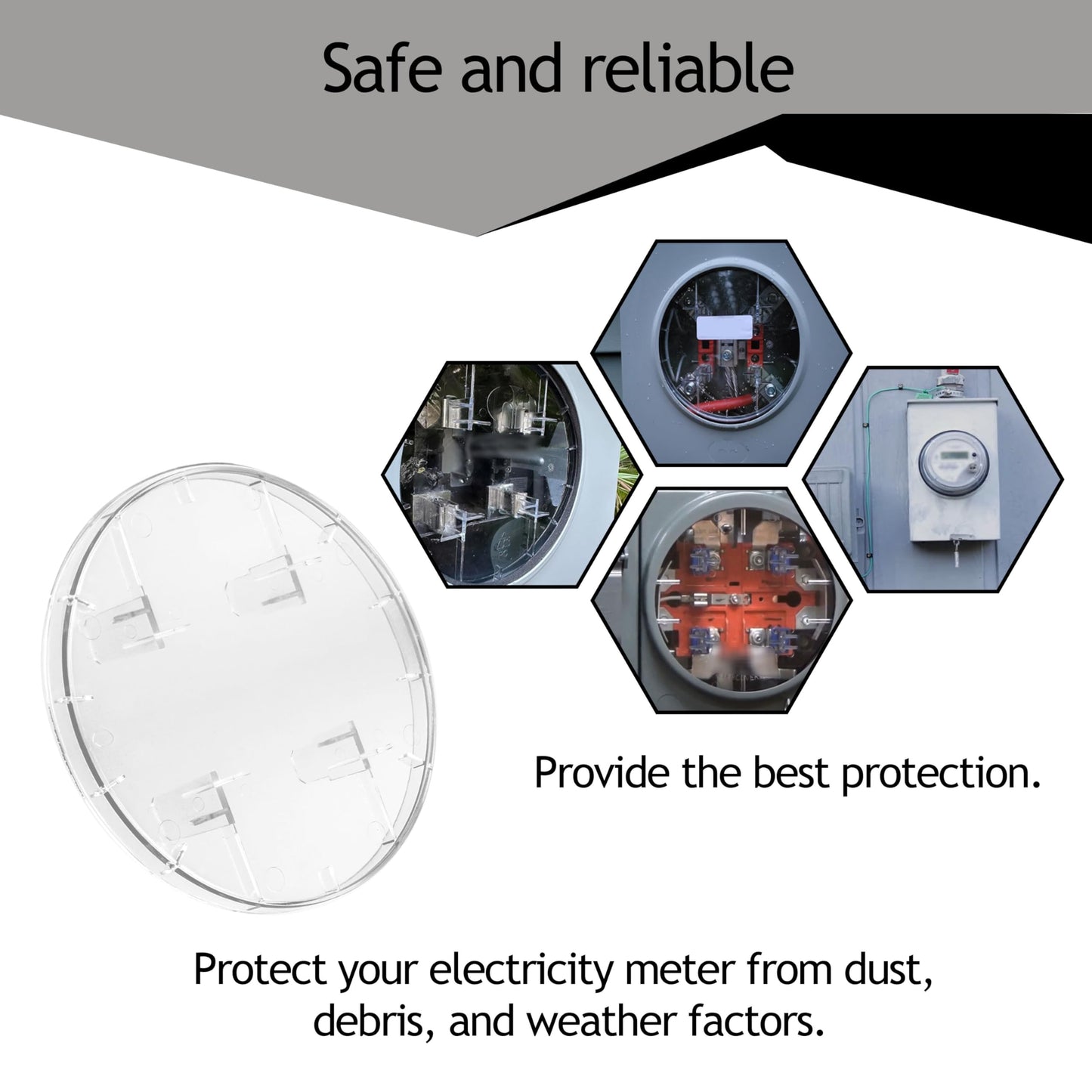 TOKDOOT Plastic Meter Blank replacement for Milbank 6002,Plastic Electric Meter Cover Plate (1 pack)