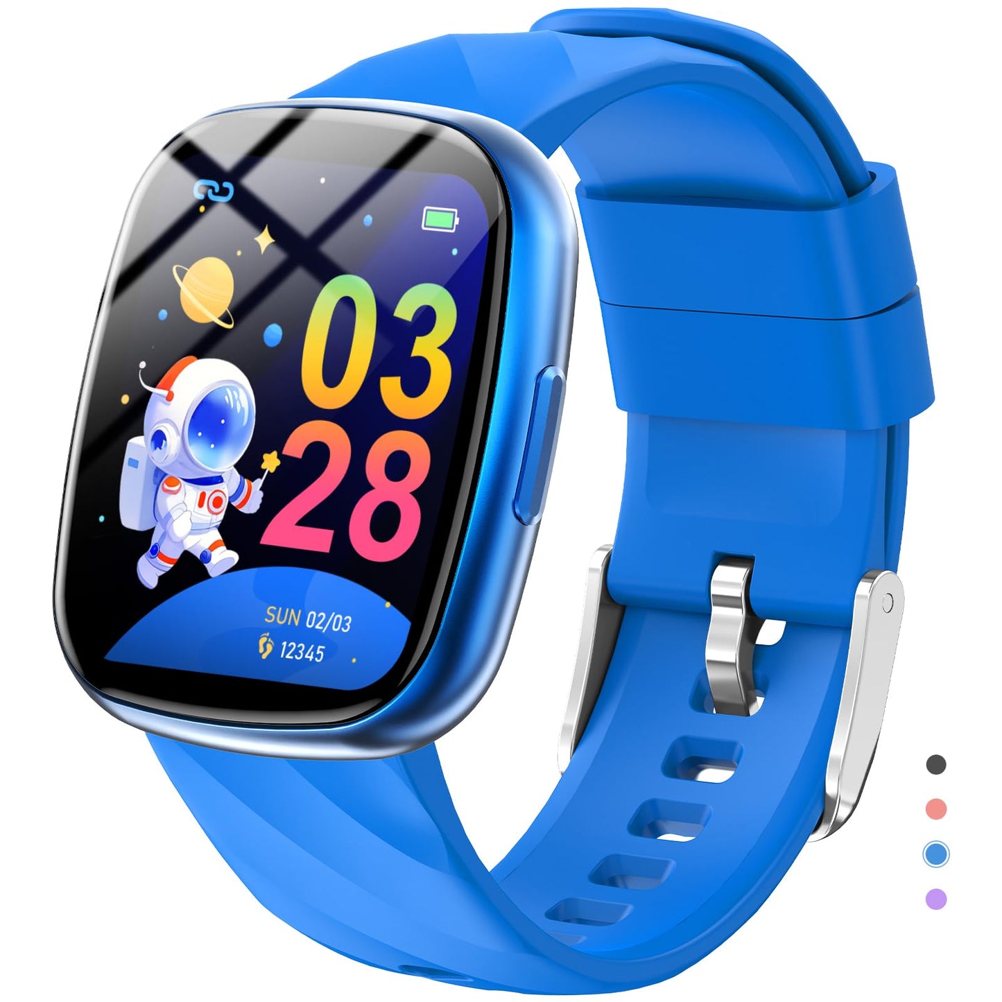 AYATAHA Kids Watch, Digital Watch for Boys Girls, IP67 Waterproof Games Fitness Tracker with 20+ Sport Modes, Sleep Monitor, Music, Games, Great Sports Watches Gift for Teens Kids (Blue)