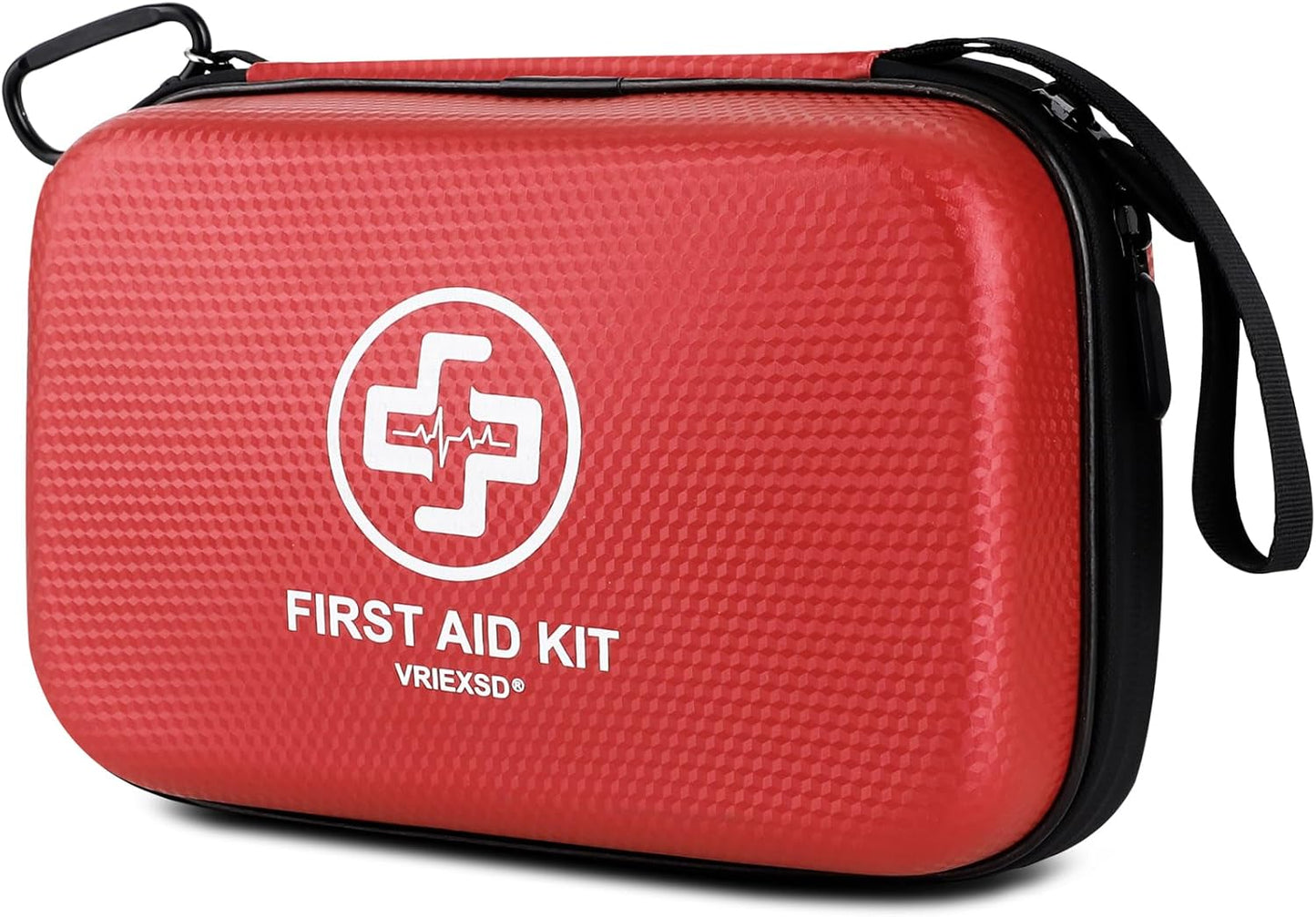 VRIEXSD Premium First Aid Kit - 320-Piece Waterproof Hard Shell for Home, Travel & Outdoor Emergencies | Red