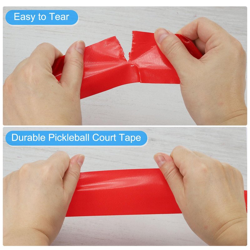 PATIKIL Pickleball Court Tape 2 in x 236ft, 2 Pcs Pickleball Court Marking Kit for Indoor/Outdoor Tennis Volleyball Badminton Court, Red