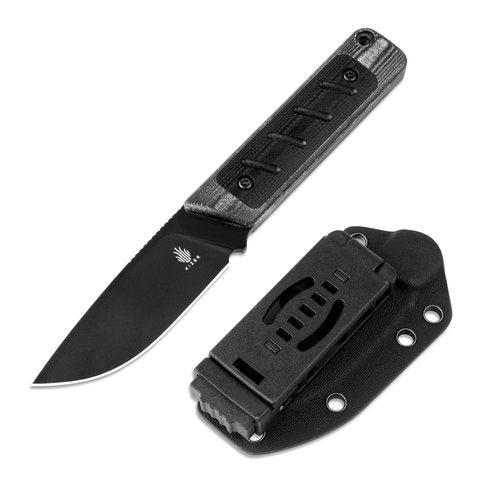 Kizer Smolt Fixed Blade Knife, 2.93 In 3V Steel Pocket Knife Drop Point Camping Fixed-blade Knives with Sheath, G10&Micarta Handle Small EDC Fixed Knife for Men Women Outdoor Indoor 1063A2