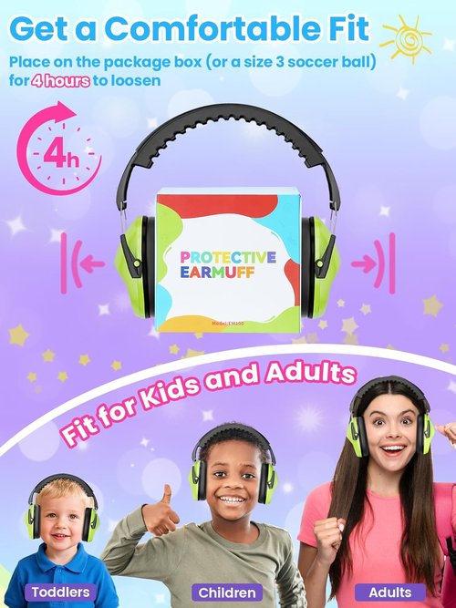 Dr.meter Noise Cancelling Ear Muffs - Adjustable Hearing Protection for Kids & Adults | 27.4 SNR